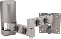 Video Mount - Steel, Flat Panel Arm Mount For 25 to 32 Inch LCD Monitor - Silver, 50 Lbs. Load Capacity, 20° Max Tilt Angle, Wall Mount Rotating and Tilting - USA Tool & Supply