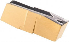 Iscar - 300020GIP Grade IC808, 3mm Cutting Width Carbide Grooving Insert - 13mm Max Depth of Cut, Neutral, 0.2mm Corner Radius, TiAlN Finish - USA Tool & Supply