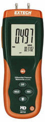 Extech - 2 Max psi, 0.3% FS% Accuracy, Differential Pressure Manometer - -1 to 0.5 Maximum PSI, -13.85 to 13.85 Inch Water Column - USA Tool & Supply