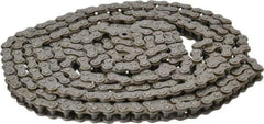 Browning - 3/8" Pitch, ANSI 35, Single Strand Roller Chain - Chain No. 35, 10 Ft. Long, 1/5" Roller Diam, 3/16" Roller Width - USA Tool & Supply