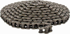 Browning - 1/2" Pitch, ANSI 40, Single Strand Roller Chain - Chain No. 40, 10 Ft. Long, 5/16" Roller Diam, 5/16" Roller Width - USA Tool & Supply
