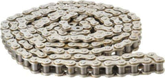 Browning - 3/4" Pitch, ANSI 60, Single Strand Roller Chain - Chain No. 60, 10 Ft. Long, 15/32" Roller Diam, 1/2" Roller Width - USA Tool & Supply