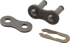 Browning - 5/8" Pitch, ANSI 50, Spring Type Roller Chain Connecting Link - For Use with Single Strand Chain - USA Tool & Supply