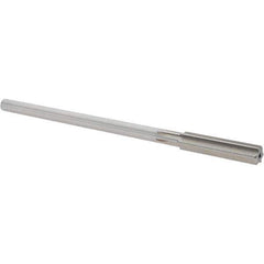 Alvord Polk - 0.392" High Speed Steel 6 Flute Chucking Reamer - Straight Flute, 0.3105" Straight Shank, 1-3/4" Flute Length, 7" OAL - USA Tool & Supply