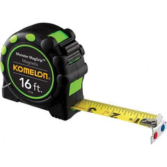 Komelon - 16' x 1" Yellow Blade Tape Measure - USA Tool & Supply