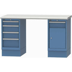 LISTA - Stationary Work Benches, Tables Type: Workstation Top Material: Plastic Laminate - USA Tool & Supply