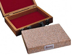 Starrett - 12" Long x 8" Wide x 2" Thick, Granite Inspection Surface Plate - 0.0001" Unilateral Tolerance, Includes NIST Traceability Certificate - USA Tool & Supply
