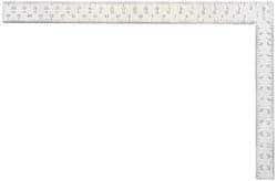 Starrett - 24" Blade Length x 2" Blade Width, 16" Base Length x 1-1/2" Base Width Steel Square - 2 Inch Wide Blade, 1-1/2 Inch Wide Base - USA Tool & Supply