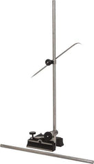 Starrett - 2 Spindle, 12 and 18 Inch Spindle Length, Surface Gage - 3-3/4 Inch Long x 3-3/8 Inch Wide Base, Hardened Steel - USA Tool & Supply
