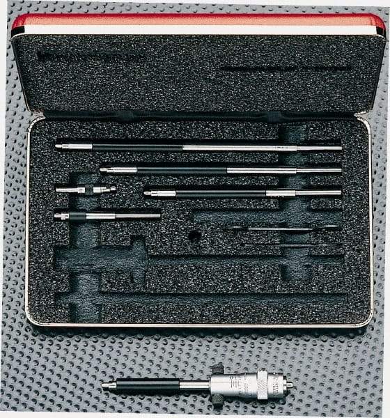 Starrett - 200 to 800mm, Friction Thimble, Mechanical, Interchangeable Rod Micrometer - 0.01mm Graduation, Accurate Up to 0.003 at 25mm, 25mm Travel, 4 Rods - USA Tool & Supply