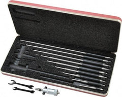 Starrett - 50 to 300mm, Mechanical Inside Micrometer Set - 0.01mm Graduation, Friction Thimble - USA Tool & Supply