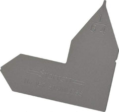 Starrett - 1/64 Inch Radius Gage - Satin Chrome Finish, Stainless Steel - USA Tool & Supply