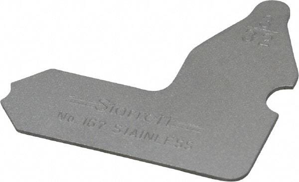 Starrett - 3/32 Inch Radius Gage - Satin Chrome Finish, Stainless Steel - USA Tool & Supply