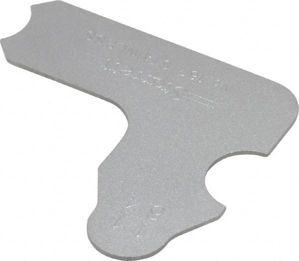 Starrett - 11/64 Inch Radius Gage - Satin Chrome Finish, Stainless Steel - USA Tool & Supply