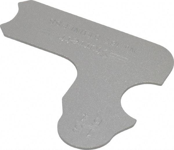 Starrett - 13/64 Inch Radius Gage - Satin Chrome Finish, Stainless Steel - USA Tool & Supply