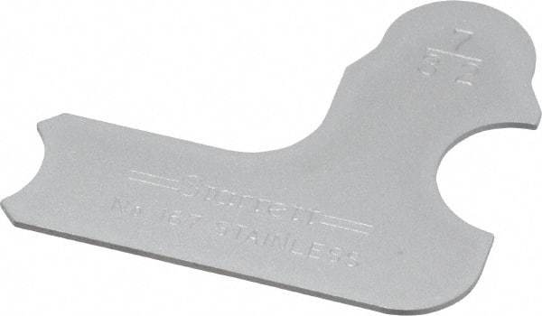 Starrett - 7/32 Inch Radius Gage - Satin Chrome Finish, Stainless Steel - USA Tool & Supply