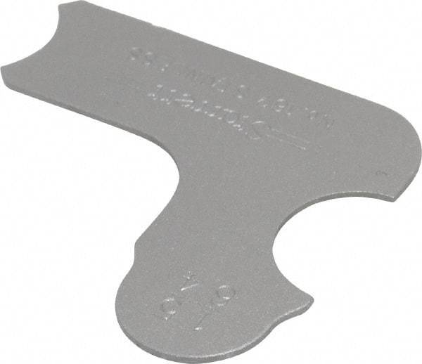 Starrett - 15/64 Inch Radius Gage - Satin Chrome Finish, Stainless Steel - USA Tool & Supply