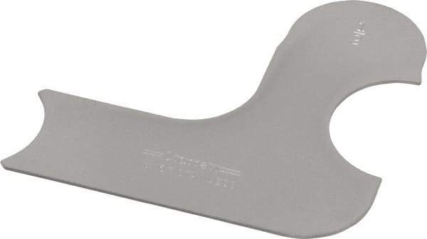 Starrett - 1/2 Inch Radius Gage - Satin Chrome Finish, Stainless Steel - USA Tool & Supply