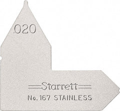 Starrett - Radius Gages Material: Stainless Steel Finish/Coating: Satin Chrome - USA Tool & Supply