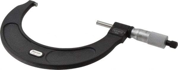 Starrett - 4 to 5" Range, 0.0001" Graduation, Mechanical Outside Micrometer - Ratchet Stop Thimble, Accurate to 0.0001", Digital Counter - USA Tool & Supply
