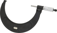 Starrett - 5 to 6" Range, 0.0001" Graduation, Mechanical Outside Micrometer - Ratchet Stop Thimble, Accurate to 0.0001", Digital Counter - USA Tool & Supply