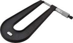 Starrett - 0 to 1" Range, 0.001" Graduation, Mechanical Outside Micrometer - Ratchet Stop Thimble, 6" Throat Depth, Accurate to 0.0001" - USA Tool & Supply