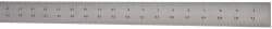 Starrett - 72" Long, 1/64, 1/32, 1/16, 1/8" Graduation, Rigid Spring Steel Rule - 4R Graduation Style, 1-1/2" Wide, Silver, Satin Chrome Finish - USA Tool & Supply