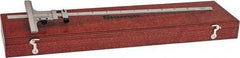 Starrett - 0 to 12 Inch Measurement Range, 2-3/4 Inch Base Length, Vernier Depth Gage - 0.001 Inch Graduation - USA Tool & Supply