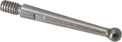 Starrett - 2mm Ball Diam, Carbide, Ball Test Indicator Contact Point - 5/8" Contact Point Length, Use with Starrett 708MAZ, 708MACZ, 709MAZ & 709MACZ Dial Test Indicators - USA Tool & Supply