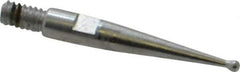 Starrett - 0.8mm Ball Diam, Steel, Ball Test Indicator Contact Point - 5/8" Contact Point Length, Use with Starrett 811 & 811M Dial Test Indicators - USA Tool & Supply