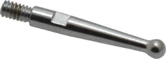 Starrett - 2mm Ball Diam, Steel, Ball Test Indicator Contact Point - 5/8" Contact Point Length, Use with Starrett 811 & 811M Dial Test Indicators - USA Tool & Supply