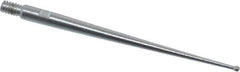 Starrett - 0.8mm Ball Diam, Steel, Ball Test Indicator Contact Point - 1-5/16" Contact Point Length, Use with Starrett 811 & 811M Dial Test Indicators - USA Tool & Supply