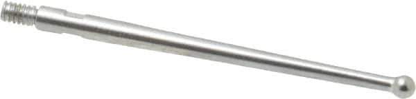 Starrett - 2mm Ball Diam, Steel, Ball Test Indicator Contact Point - 1-5/16" Contact Point Length, Use with Starrett 811 & 811M Dial Test Indicators - USA Tool & Supply