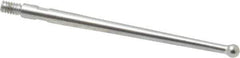 Starrett - 2mm Ball Diam, Steel, Ball Test Indicator Contact Point - 1-5/16" Contact Point Length, Use with Starrett 811 & 811M Dial Test Indicators - USA Tool & Supply