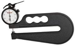 Starrett - 0 to 10mm Measurement, 0.01mm Graduation, 2-1/2 Inch Throat Depth, Dial Thickness Gage - 2-1/4 Inch Dial Diameter - USA Tool & Supply
