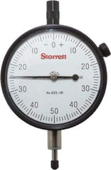 Starrett - 1/4" Range, 0-50-0 Dial Reading, 0.001" Graduation Dial Drop Indicator - 2-3/4" Dial, 0.1" Range per Revolution - USA Tool & Supply