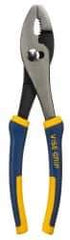 Irwin - 10" OAL, 1-3/4" Jaw Length, 7/16" Jaw Width, Slip Joint Pliers - 2 Positions, Self Gripping Jaw, Round Head, Standard Tool, Wire Cutting Shear - USA Tool & Supply