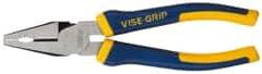 Irwin - 8" OAL, 1-3/8" Jaw Length x 1-1/4" Jaw Width, Combination Pliers - Combination Jaw, ProTouch Handles - USA Tool & Supply