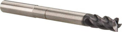 Accupro - 3/8", 3/4" LOC, 3/8" Shank Diam, 4" OAL, 4 Flute, Solid Carbide Square End Mill - Single End, AlTiN Finish, Spiral Flute, 40° Helix, Centercutting, Right Hand Cut, Right Hand Flute - USA Tool & Supply