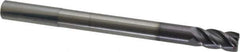 Accupro - 1/2", 1" LOC, 1/2" Shank Diam, 6" OAL, 4 Flute, Solid Carbide Square End Mill - Single End, AlTiN Finish, Spiral Flute, 40° Helix, Centercutting, Right Hand Cut, Right Hand Flute - USA Tool & Supply