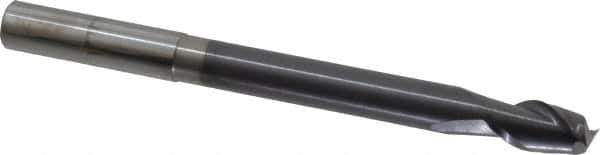 Accupro - 10mm, 18mm LOC, 10mm Shank Diam, 120mm OAL, 2 Flute, Solid Carbide Square End Mill - Single End, AlTiN Finish, Spiral Flute, 40° Helix, Centercutting, Right Hand Cut, Right Hand Flute - USA Tool & Supply