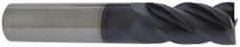 Accupro - 5mm, 10mm LOC, 6mm Shank Diam, 100mm OAL, 4 Flute, Solid Carbide Square End Mill - Single End, AlTiN Finish, Spiral Flute, 40° Helix, Centercutting, Right Hand Cut, Right Hand Flute - USA Tool & Supply