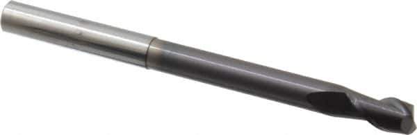 Accupro - 8mm, 14mm LOC, 8mm Shank Diam, 100mm OAL, 2 Flute, Solid Carbide Square End Mill - Single End, AlTiN Finish, Spiral Flute, 40° Helix, Centercutting, Right Hand Cut, Right Hand Flute - USA Tool & Supply