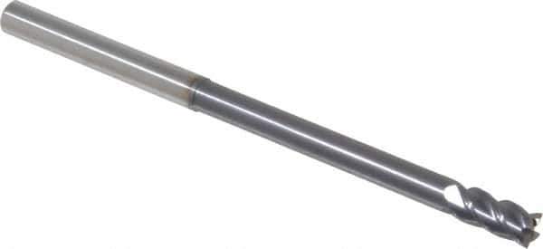 Accupro - 6mm, 12mm LOC, 6mm Shank Diam, 100mm OAL, 4 Flute, Solid Carbide Square End Mill - Single End, AlTiN Finish, Spiral Flute, 40° Helix, Centercutting, Right Hand Cut, Right Hand Flute - USA Tool & Supply