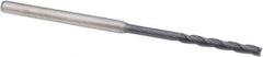 Accupro - 0.095", 3/4" LOC, 1/8" Shank Diam, 2-1/2" OAL, 3 Flute, Solid Carbide Square End Mill - Single End, AlTiN Finish, Spiral Flute, 30° Helix, Centercutting, Series Miniature - USA Tool & Supply