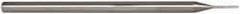 Accupro - 0.025" Diam, 1/8" LOC, 3 Flute Solid Carbide Ball End Mill - Uncoated, Single End, 2-1/2" OAL, 1/8" Shank Diam, Spiral Flute - USA Tool & Supply
