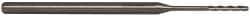 Accupro - 0.055" Diam, 0.385" LOC, 3 Flute Solid Carbide Ball End Mill - Uncoated, Single End, 2-1/2" OAL, 1/8" Shank Diam, Spiral Flute - USA Tool & Supply