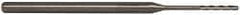 Accupro - 0.055" Diam, 0.385" LOC, 3 Flute Solid Carbide Ball End Mill - Uncoated, Single End, 2-1/2" OAL, 1/8" Shank Diam, Spiral Flute - USA Tool & Supply