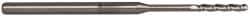 Accupro - 0.075" Diam, 1/2" LOC, 3 Flute Solid Carbide Ball End Mill - Uncoated, Single End, 2-1/2" OAL, 1/8" Shank Diam, Spiral Flute - USA Tool & Supply
