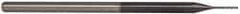 Accupro - 0.025" Diam, 1/8" LOC, 3 Flute Solid Carbide Ball End Mill - AlTiN Finish, Single End, 2-1/2" OAL, 1/8" Shank Diam, Spiral Flute - USA Tool & Supply